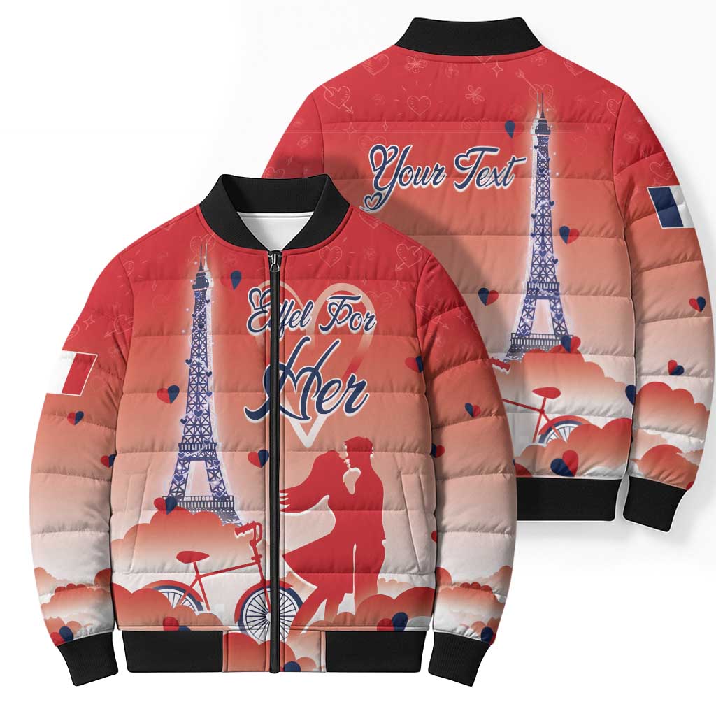 Personalized France Bomber Puffer Jacket Eiffel For Her - Wonder Print Shop