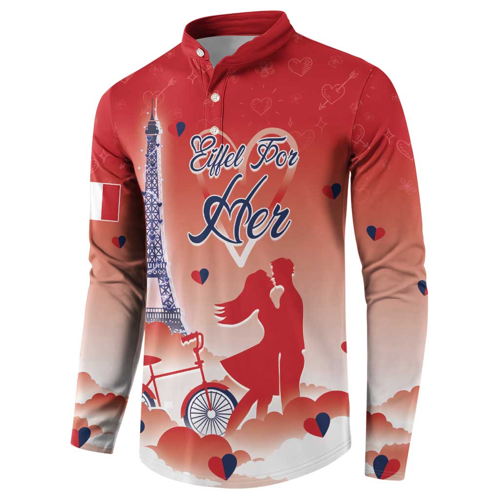 Personalized France Button Sweatshirt Eiffel For Her - Wonder Print Shop
