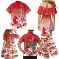 Personalized France Family Matching Mermaid Dress and Hawaiian Shirt Eiffel For Her - Wonder Print Shop