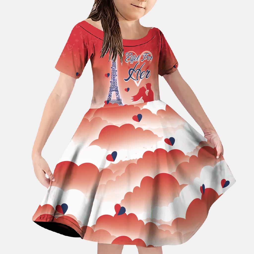 Personalized France Family Matching Off Shoulder Maxi Dress and Hawaiian Shirt Eiffel For Her - Wonder Print Shop