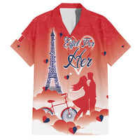 Personalized France Family Matching Off Shoulder Maxi Dress and Hawaiian Shirt Eiffel For Her - Wonder Print Shop