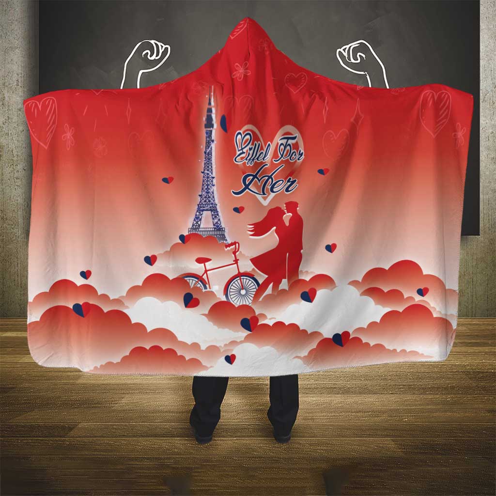 France Hooded Blanket Eiffel For Her - Wonder Print Shop