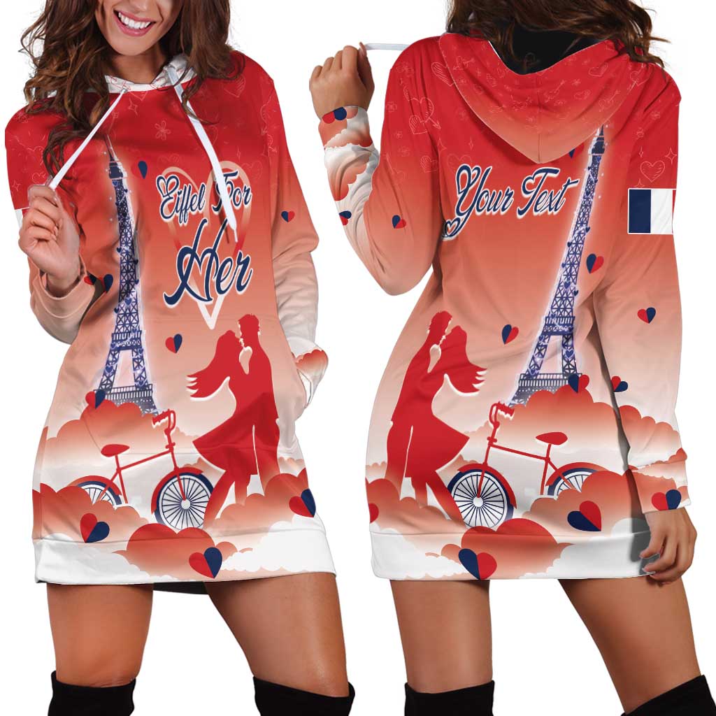 Personalized France Hoodie Dress Eiffel For Her - Wonder Print Shop