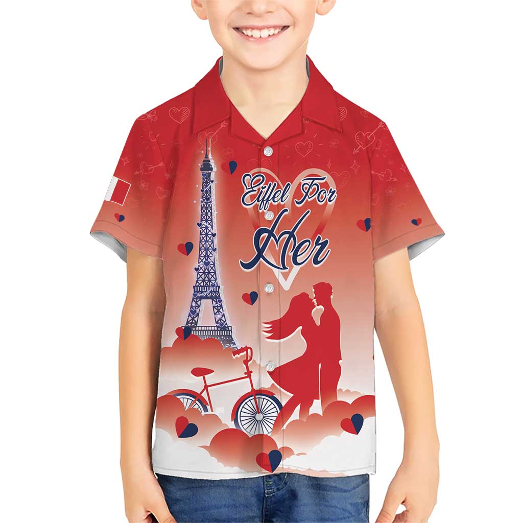 Personalized France Kid Hawaiian Shirt Eiffel For Her - Wonder Print Shop