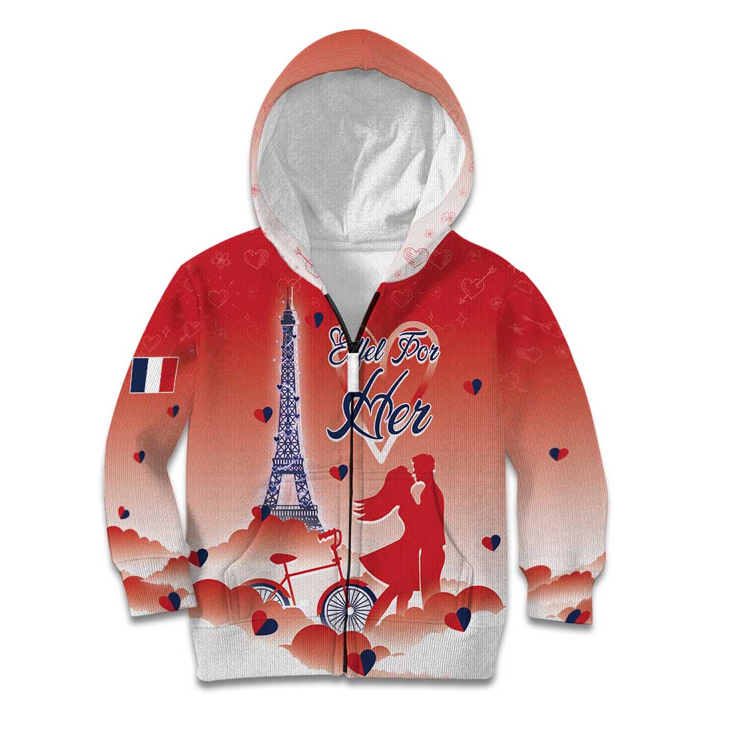 Personalized France Kid Hoodie Eiffel For Her - Wonder Print Shop
