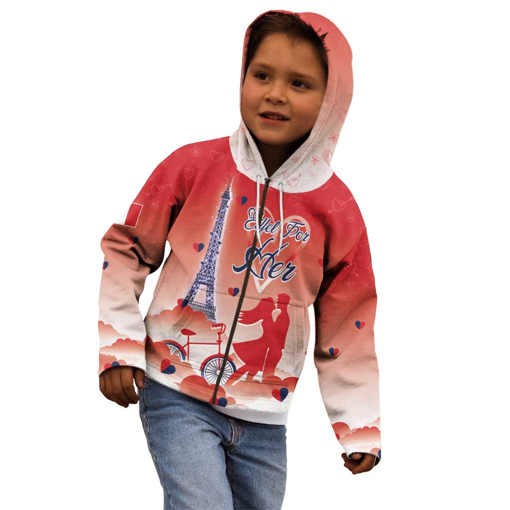 Personalized France Kid Hoodie Eiffel For Her - Wonder Print Shop