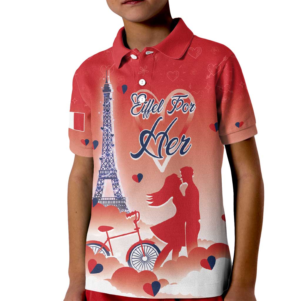 Personalized France Kid Polo Shirt Eiffel For Her - Wonder Print Shop