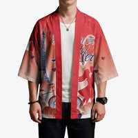 Personalized France Kimono Eiffel For Her - Wonder Print Shop