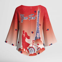 Personalized France Kimono Sleeve Blouse Eiffel For Her - Wonder Print Shop