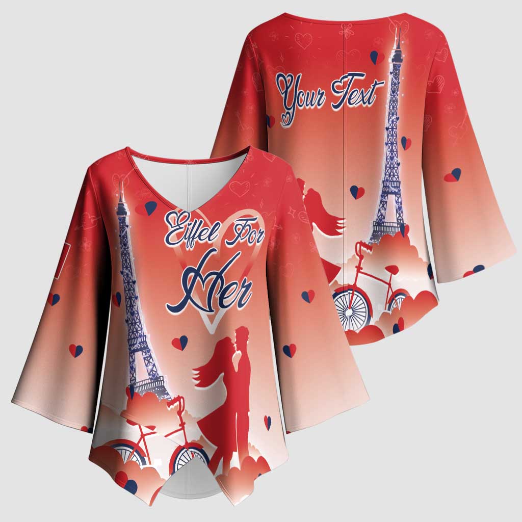Personalized France Kimono Sleeve Blouse Eiffel For Her - Wonder Print Shop