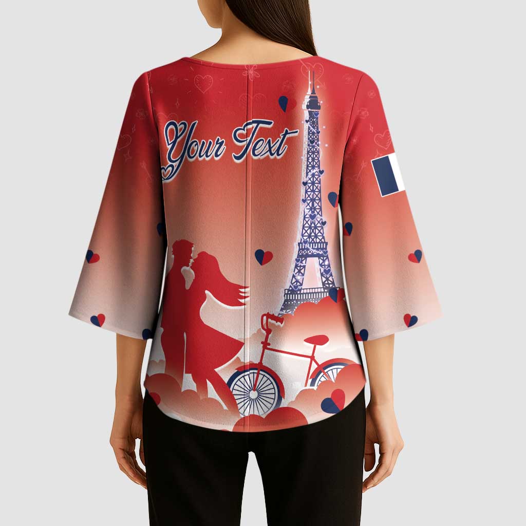 Personalized France Kimono Sleeve Blouse Eiffel For Her - Wonder Print Shop