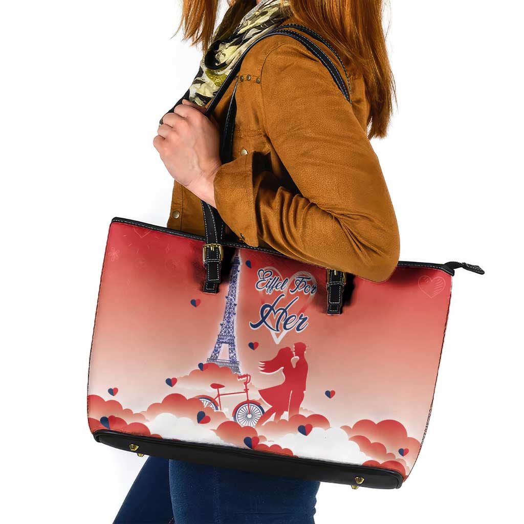 France Leather Tote Bag Eiffel For Her - Wonder Print Shop