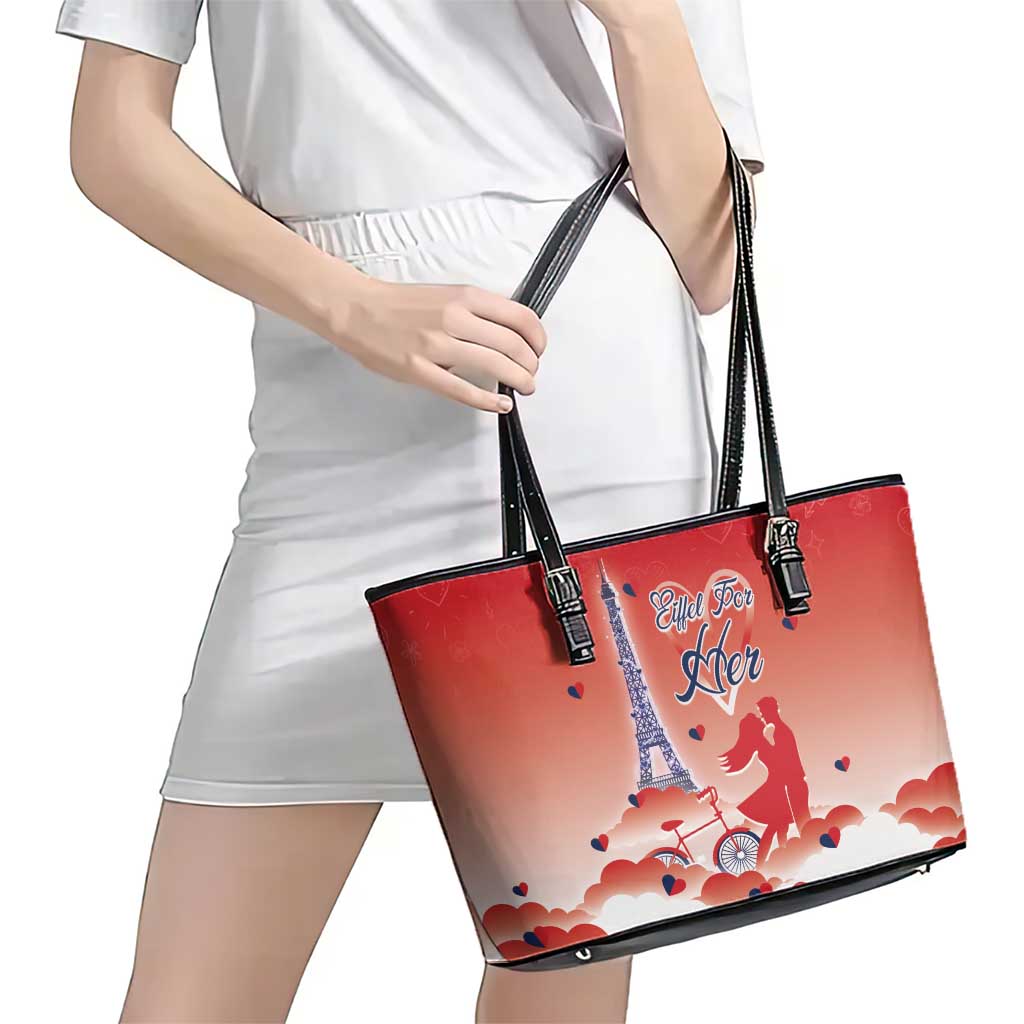 France Leather Tote Bag Eiffel For Her - Wonder Print Shop