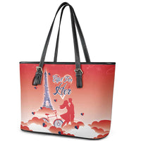 France Leather Tote Bag Eiffel For Her - Wonder Print Shop