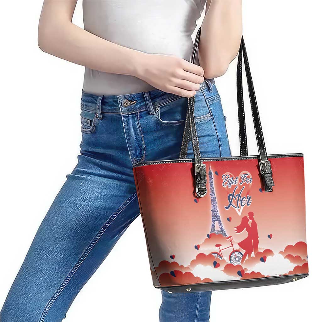 France Leather Tote Bag Eiffel For Her - Wonder Print Shop