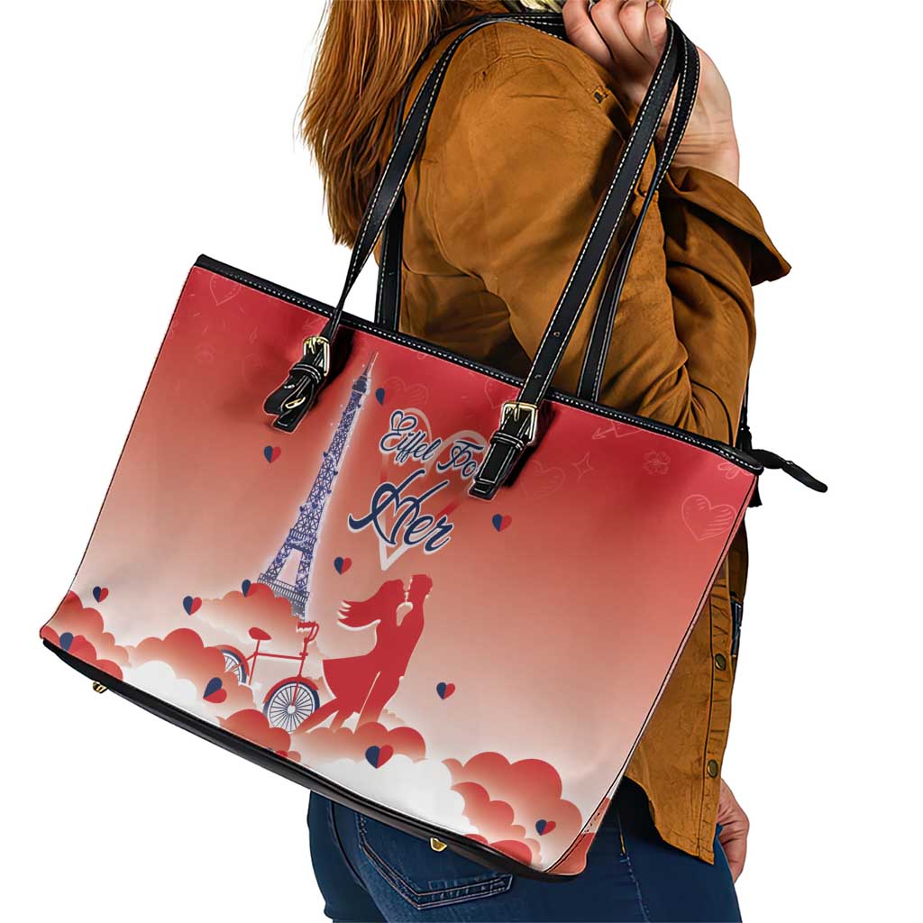 France Leather Tote Bag Eiffel For Her - Wonder Print Shop