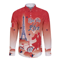 Personalized France Long Sleeve Button Shirt Eiffel For Her - Wonder Print Shop