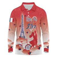 Personalized France Long Sleeve Polo Shirt Eiffel For Her - Wonder Print Shop