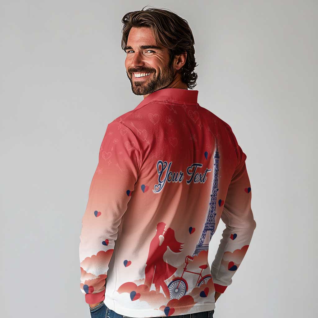 Personalized France Long Sleeve Polo Shirt Eiffel For Her - Wonder Print Shop