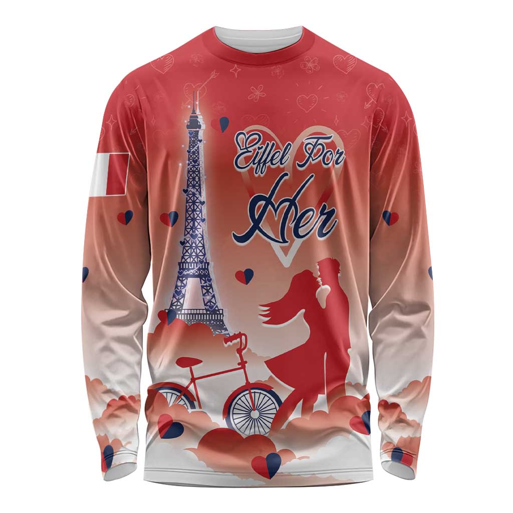 Personalized France Long Sleeve Shirt Eiffel For Her - Wonder Print Shop
