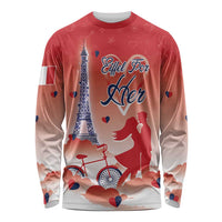 Personalized France Long Sleeve Shirt Eiffel For Her - Wonder Print Shop