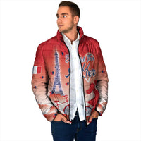 Personalized France Padded Jacket Eiffel For Her - Wonder Print Shop