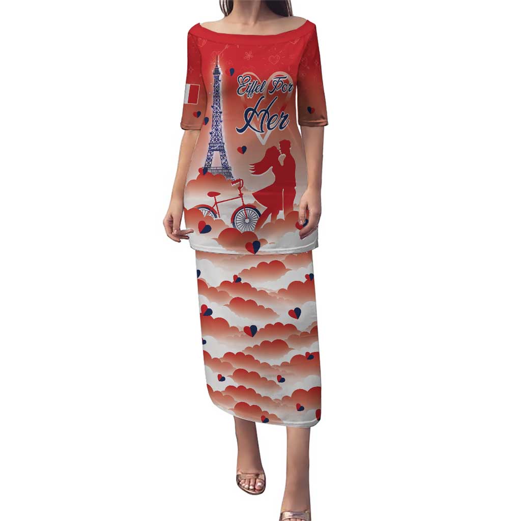 Personalized France Puletasi Eiffel For Her - Wonder Print Shop