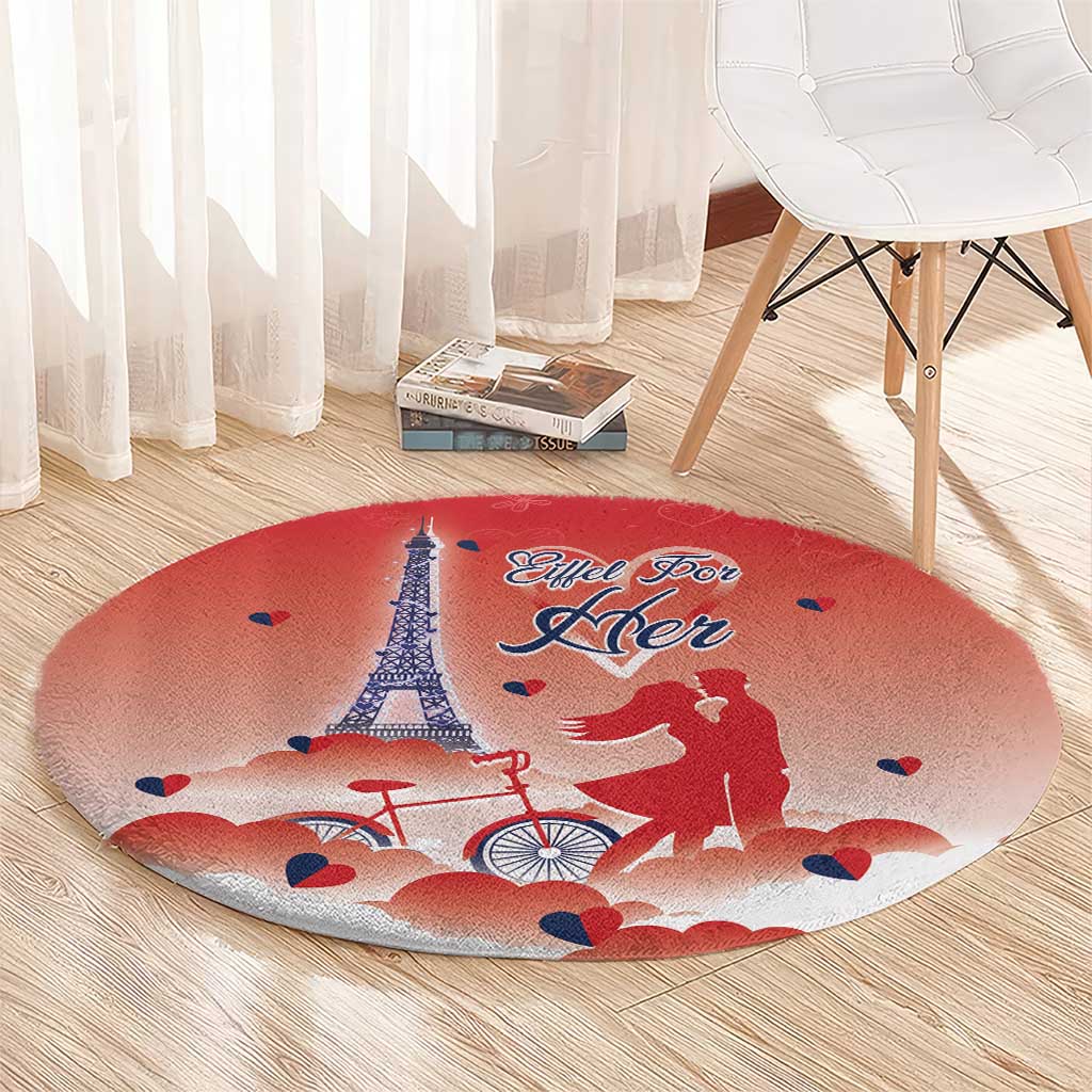 France Round Carpet Eiffel For Her - Wonder Print Shop