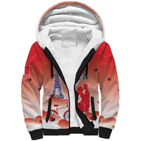 Personalized France Sherpa Hoodie Eiffel For Her - Wonder Print Shop