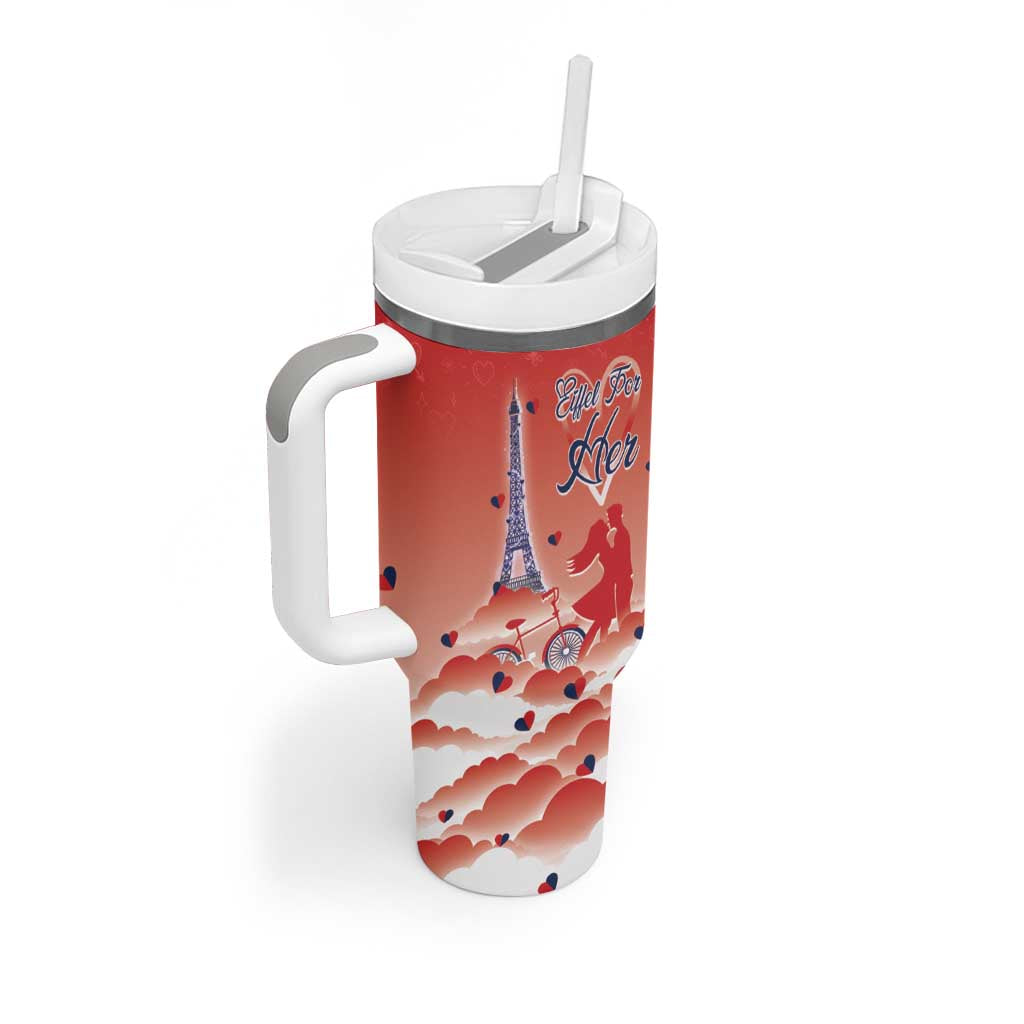 Personalized France Tumbler With Handle Eiffel For Her - Wonder Print Shop