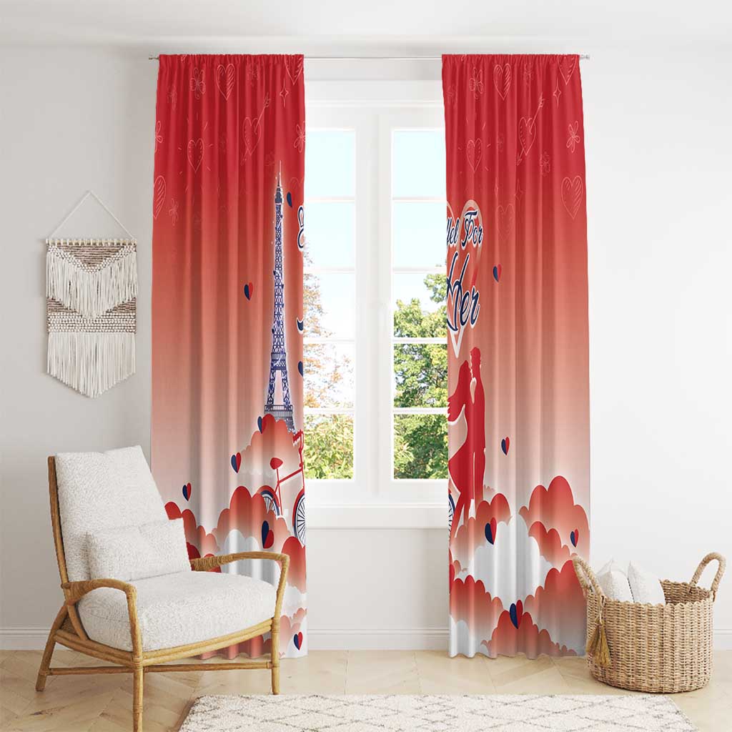 France Window Curtain Eiffel For Her - Wonder Print Shop