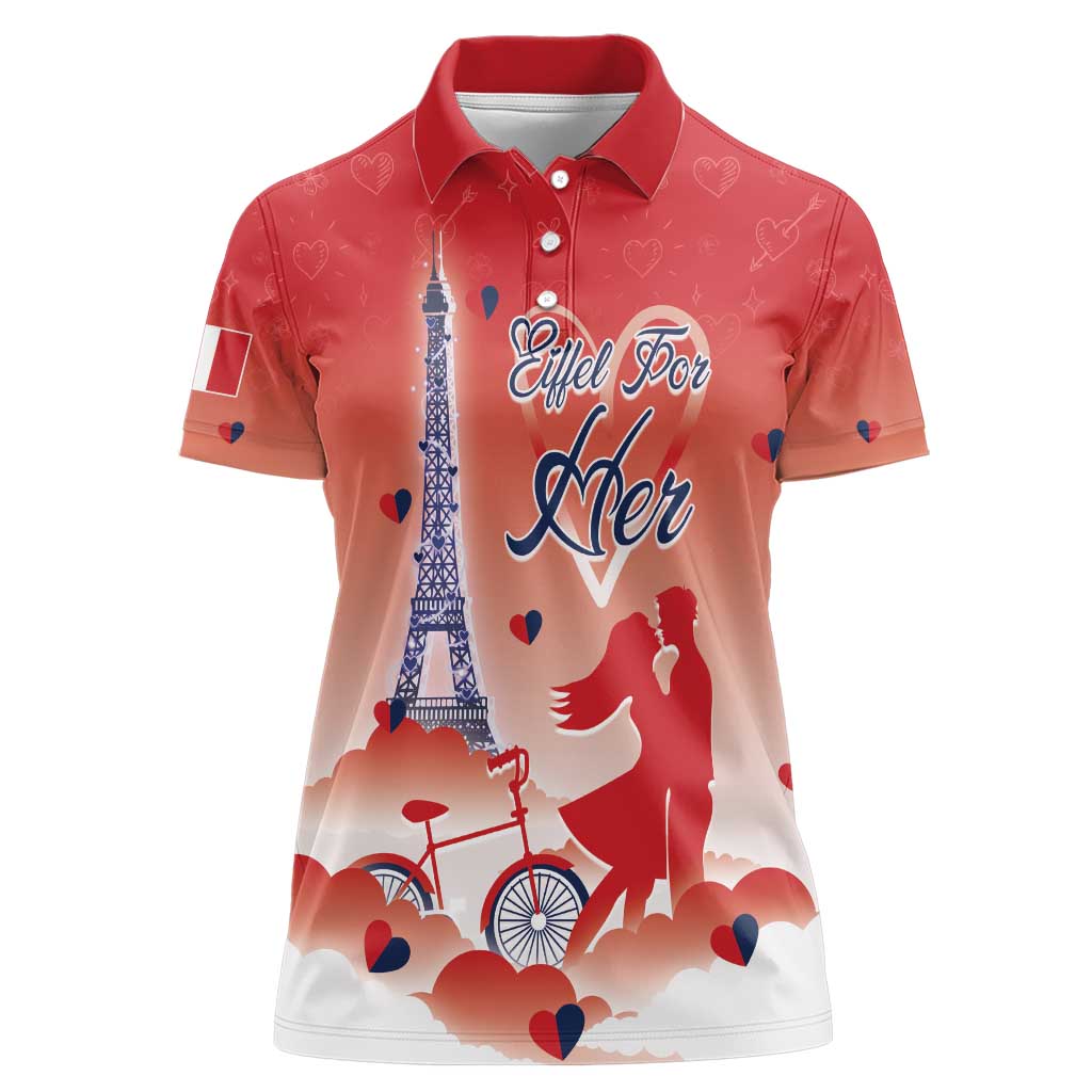 Personalized France Women Polo Shirt Eiffel For Her - Wonder Print Shop