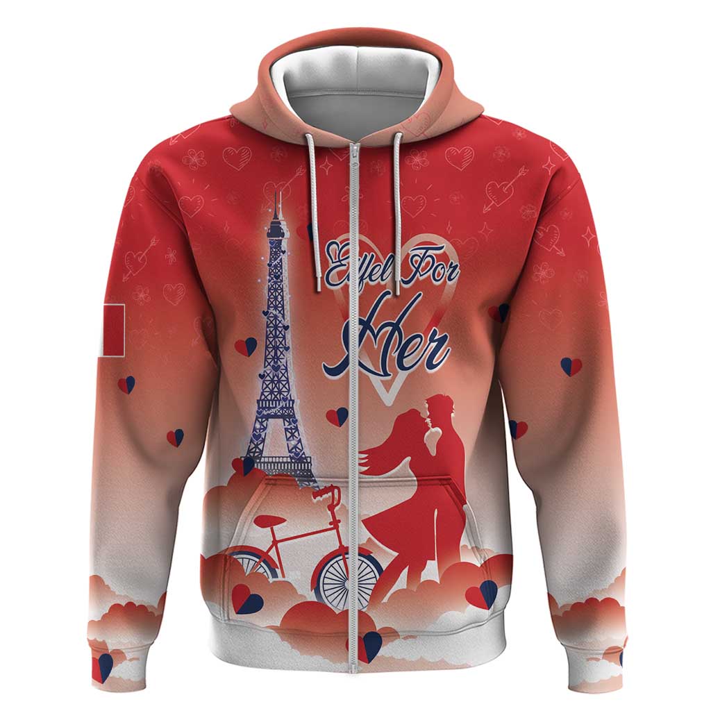 Personalized France Zip Hoodie Eiffel For Her - Wonder Print Shop