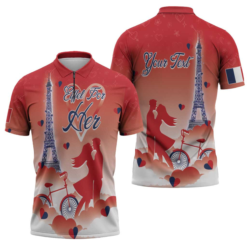 Personalized France Zipper Polo Shirt Eiffel For Her - Wonder Print Shop