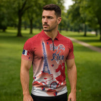 Personalized France Zipper Polo Shirt Eiffel For Her - Wonder Print Shop