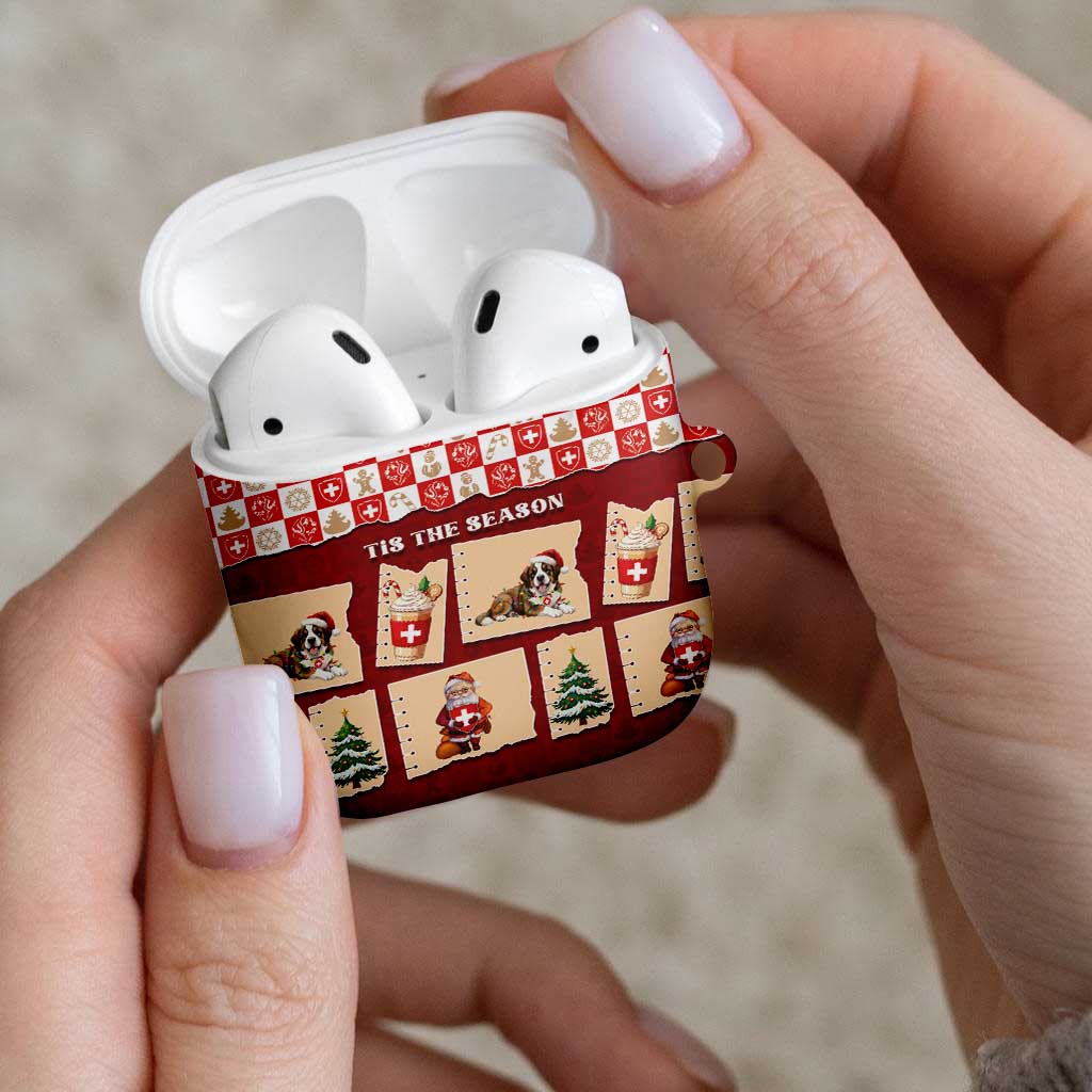 Switzerland Christmas AirPods Case Tis The Season - Wonder Print Shop
