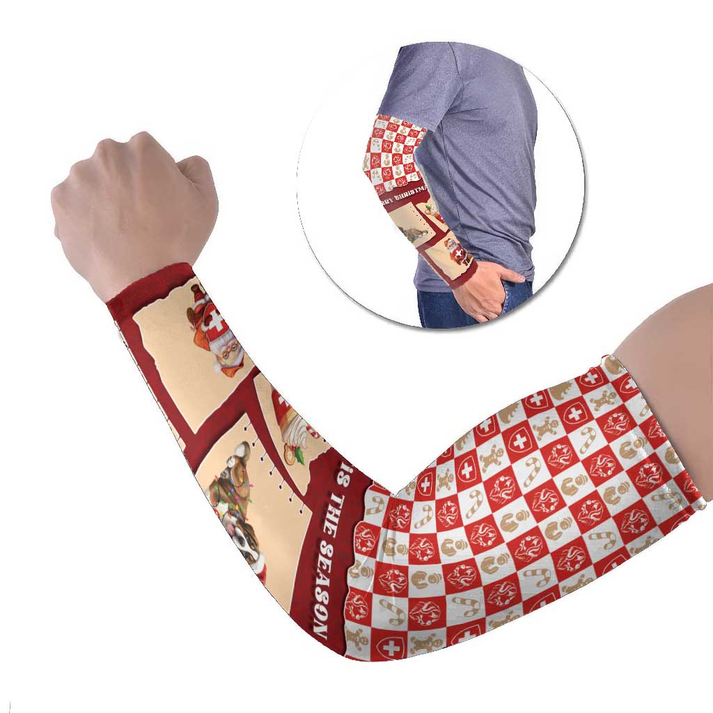 Switzerland Christmas Arm Sleeves Tis The Season - Wonder Print Shop