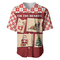 Switzerland Christmas Baseball Jersey Tis The Season - Wonder Print Shop