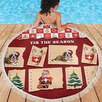 Switzerland Christmas Beach Blanket Tis The Season - Wonder Print Shop