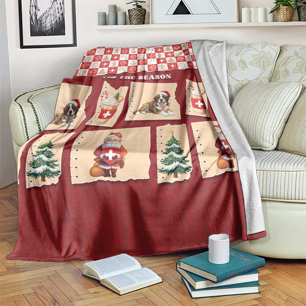 Switzerland Christmas Blanket Tis The Season - Wonder Print Shop