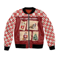 Switzerland Christmas Bomber Jacket Tis The Season - Wonder Print Shop