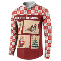 Switzerland Christmas Button Sweatshirt Tis The Season - Wonder Print Shop