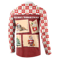 Switzerland Christmas Button Sweatshirt Tis The Season - Wonder Print Shop