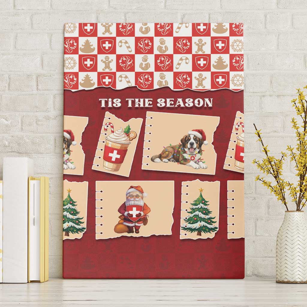 Switzerland Christmas Canvas Wall Art Tis The Season - Wonder Print Shop