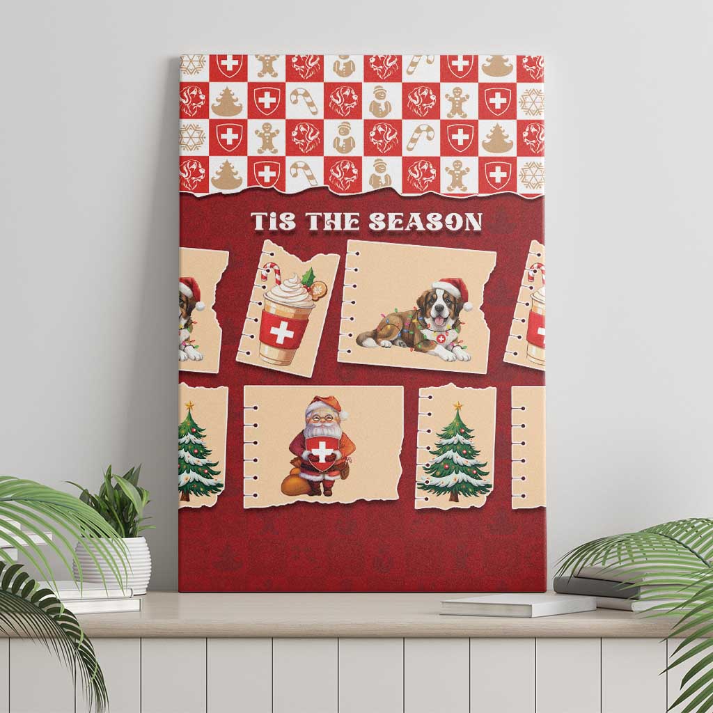 Switzerland Christmas Canvas Wall Art Tis The Season - Wonder Print Shop