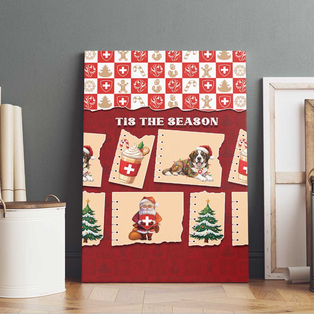 Switzerland Christmas Canvas Wall Art Tis The Season - Wonder Print Shop