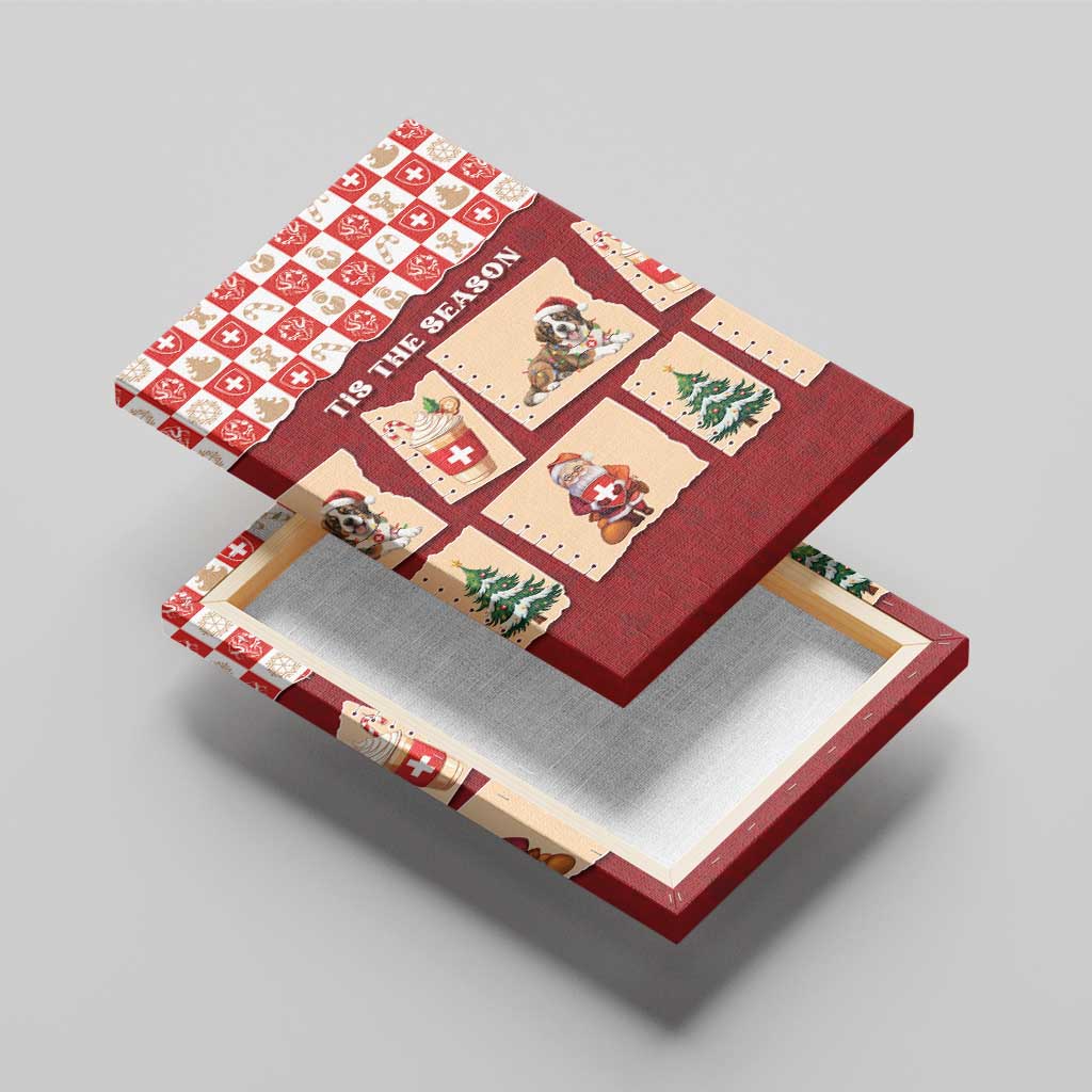 Switzerland Christmas Canvas Wall Art Tis The Season - Wonder Print Shop