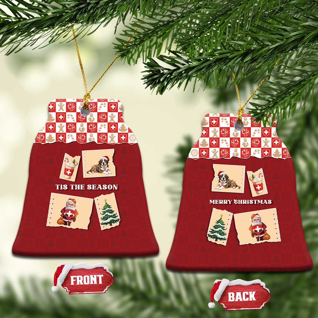 Switzerland Christmas Ceramic Ornament Tis The Season - Wonder Print Shop