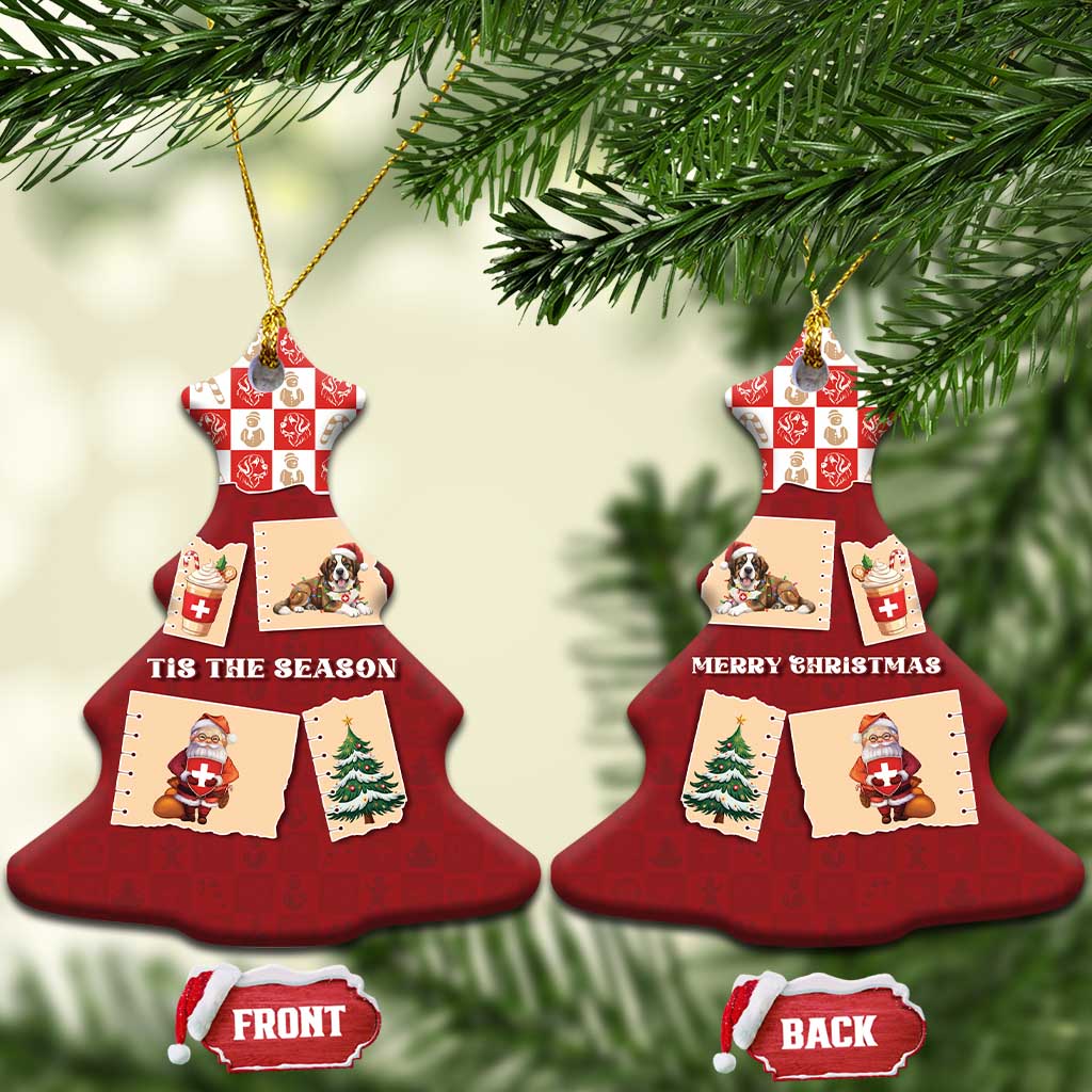 Switzerland Christmas Ceramic Ornament Tis The Season - Wonder Print Shop