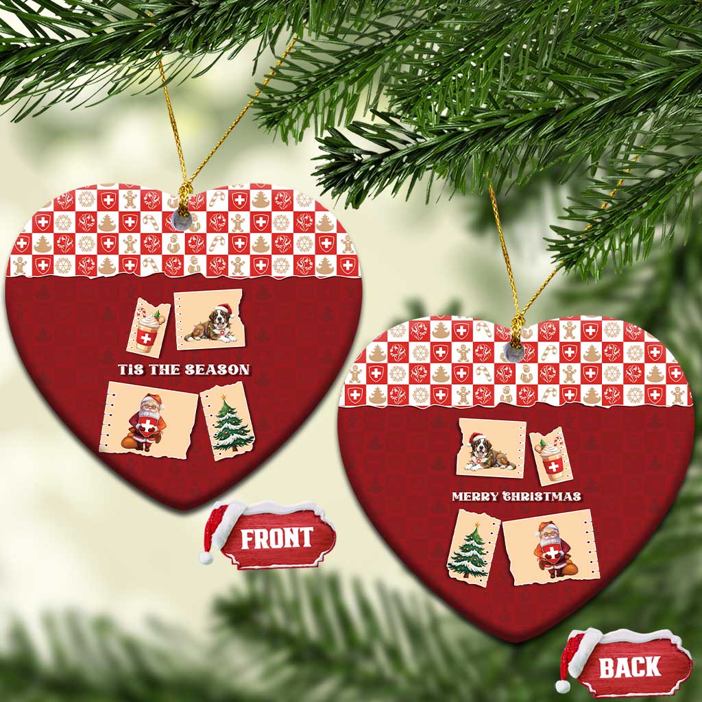 Switzerland Christmas Ceramic Ornament Tis The Season - Wonder Print Shop